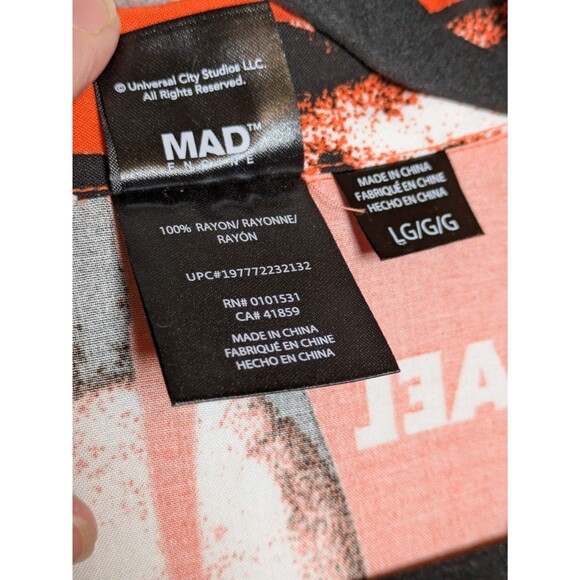 Halloween II Michael Myers Mens Large Graphic Print Camp Shirt Short Sleeve NWOT - Picture 3 of 6